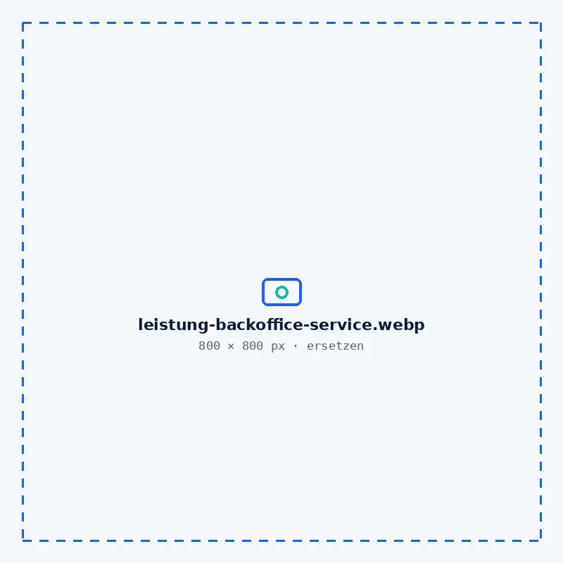 Backoffice-Arbeitsplatz mit Dokumenten und Bildschirm